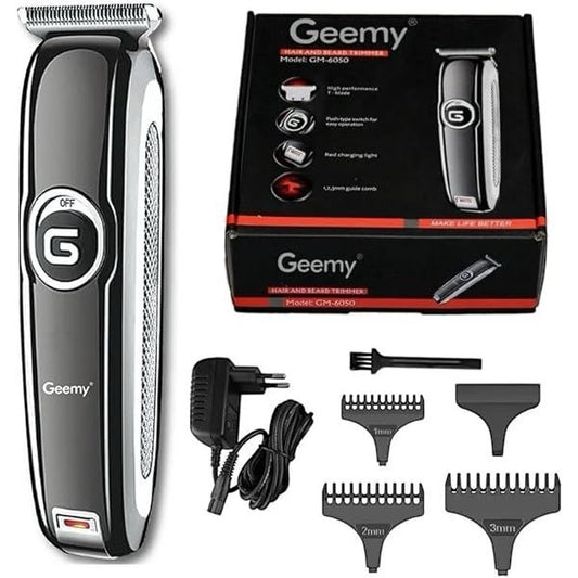 AFEITADORA PATILLERA INALÁMBRICA GEEMY GM-6050 CORTA BARBA CABELLO PROFESIONAL