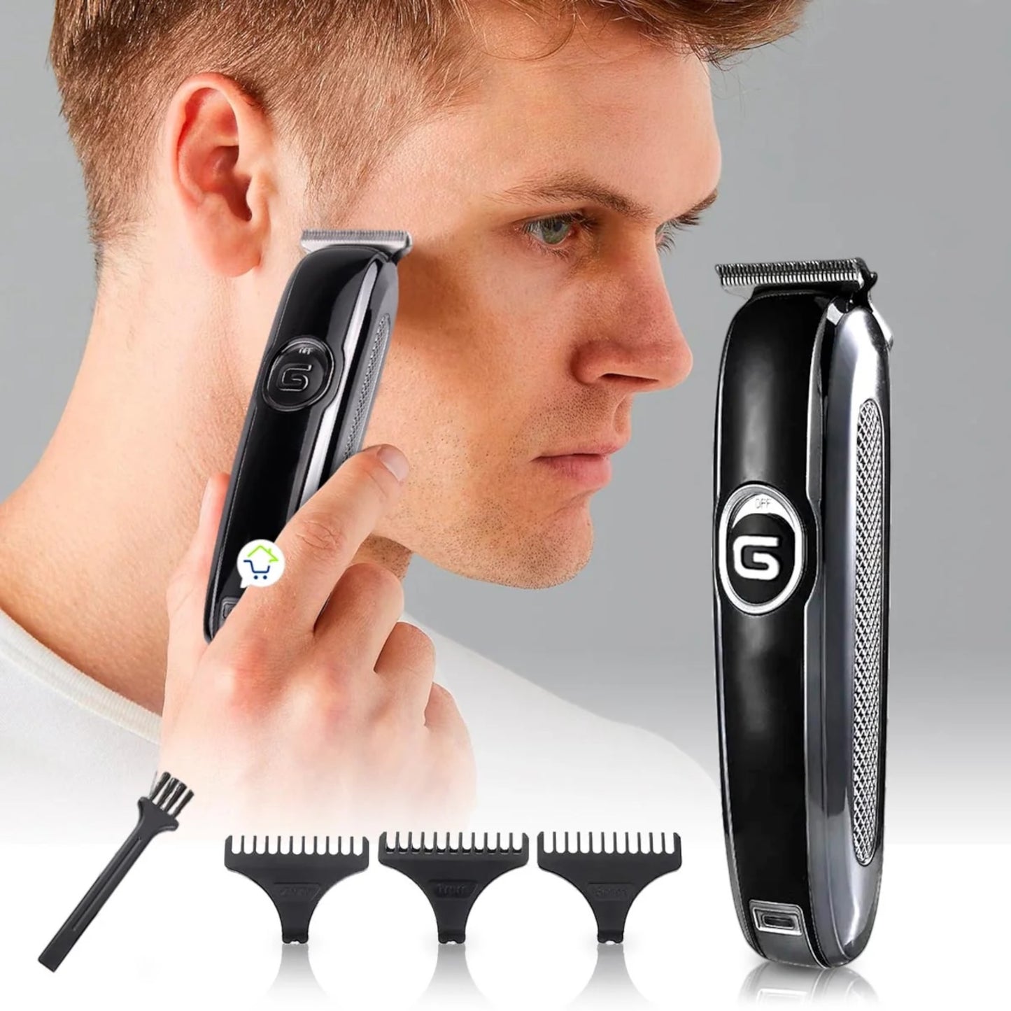 AFEITADORA PATILLERA INALÁMBRICA GEEMY GM-6050 CORTA BARBA CABELLO PROFESIONAL