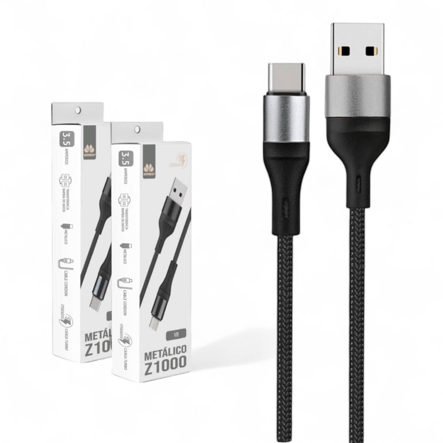 CABLE METÁLICO Z1000 MOVISUN CARGA RÁPIDA 3.5A