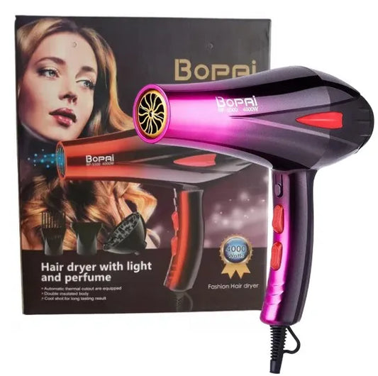 SECADOR DE CABELLO BOPAI 5500 PROFESIONAL 4000W CON LUZ Y PERFUME