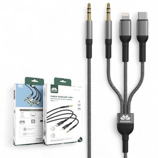 CABLE AUXILIAR 3 EN 1 Cable Auxiliar 3 en 1 Movisun ZCA‑3